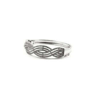 Pulseira Trançada Cravejada com Zircônia