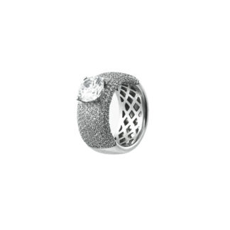 Anel Cravejado de Diamantes