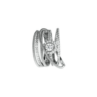 Anel em Prata e Diamantes