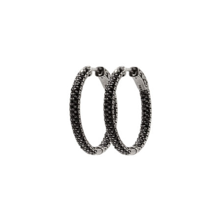 Brinco Argola Rodiun Negro